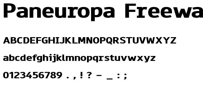 Paneuropa Freeway font